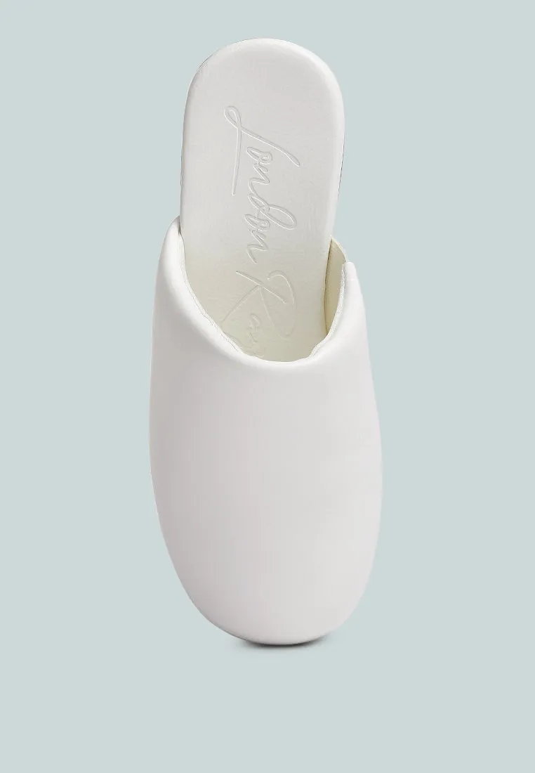 olori solid platform slip on mules