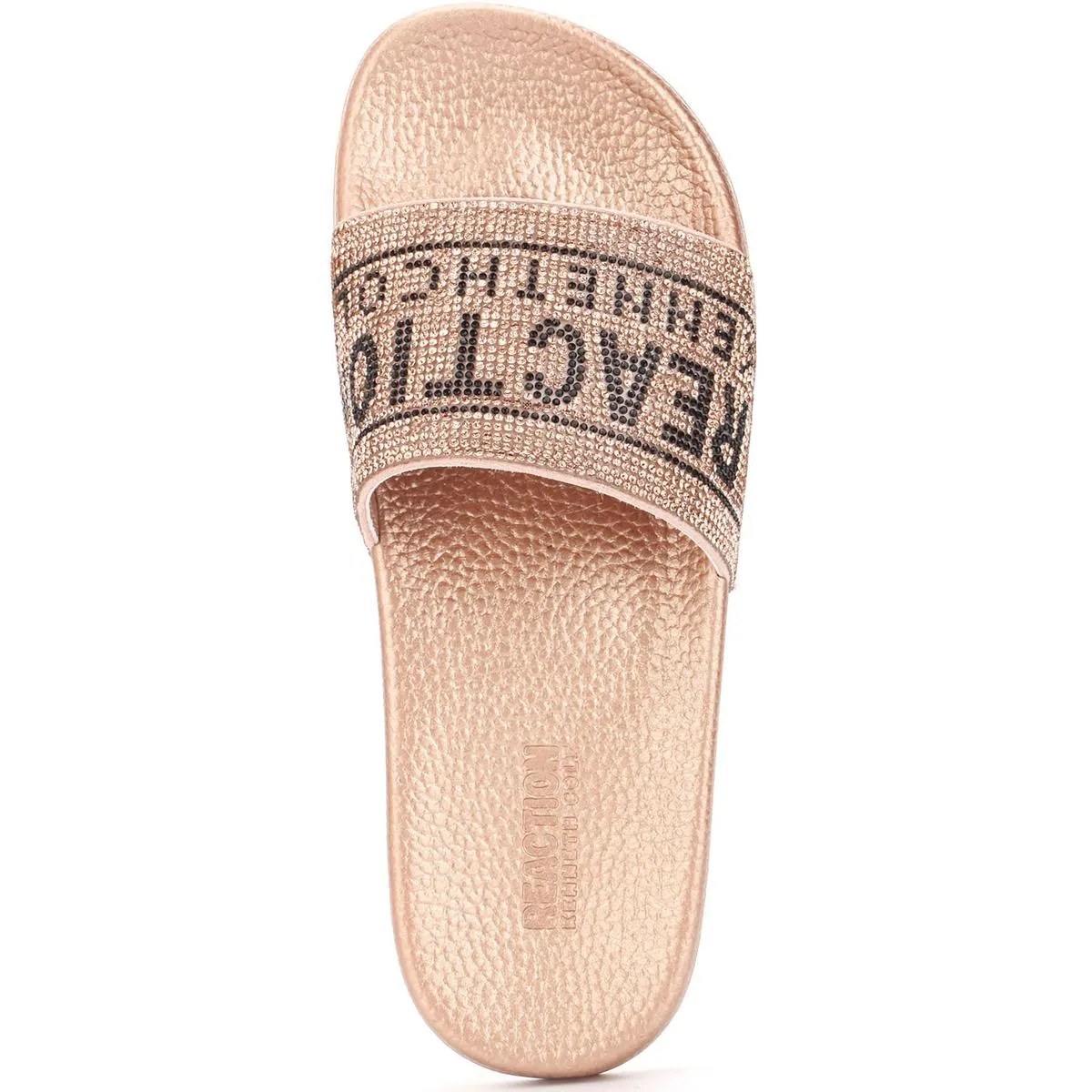 Screen Jewel Womens Rhinestone Slip On Slide Sandals