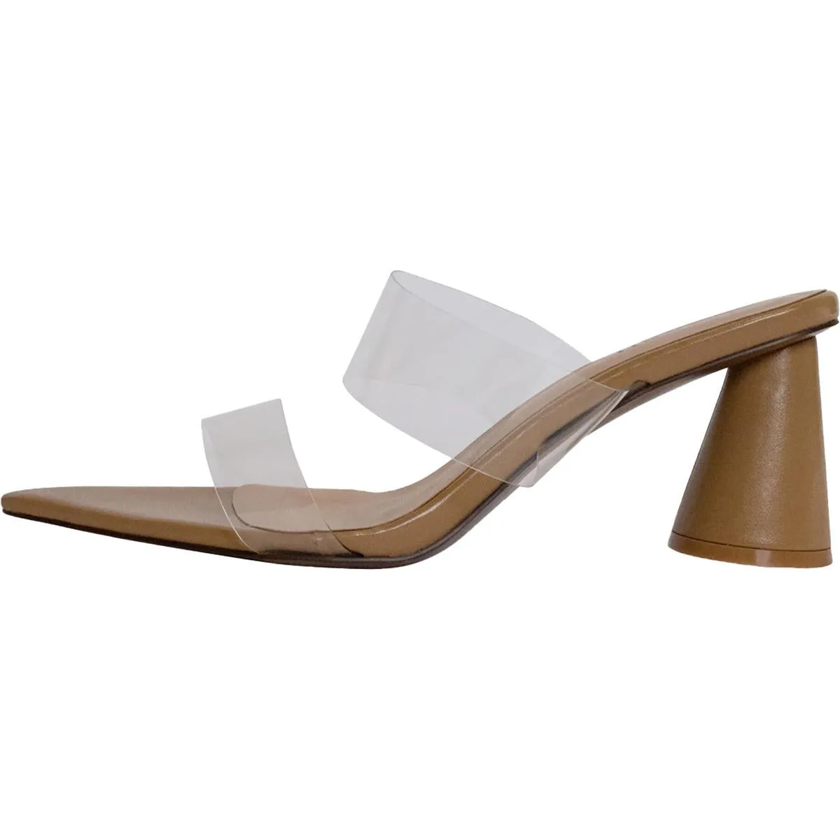 Waze Womens Pointed Toe Slip On Block Heels